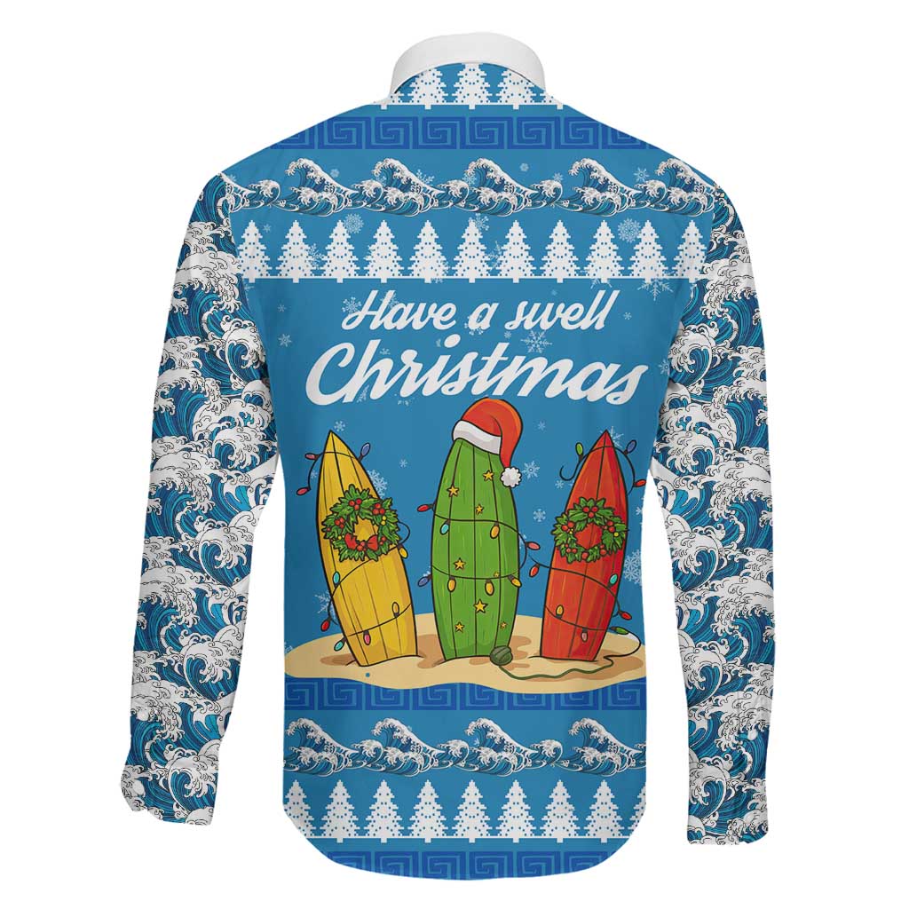 Surfer Swell Christmas Family Matching Mermaid Dress and Hawaiian Shirt Xmas Holiday Patterns - Wonder Print Shop