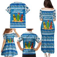 Surfer Swell Christmas Family Matching Puletasi and Hawaiian Shirt Xmas Holiday Patterns - Wonder Print Shop