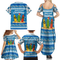 Surfer Swell Christmas Family Matching Summer Maxi Dress and Hawaiian Shirt Xmas Holiday Patterns - Wonder Print Shop