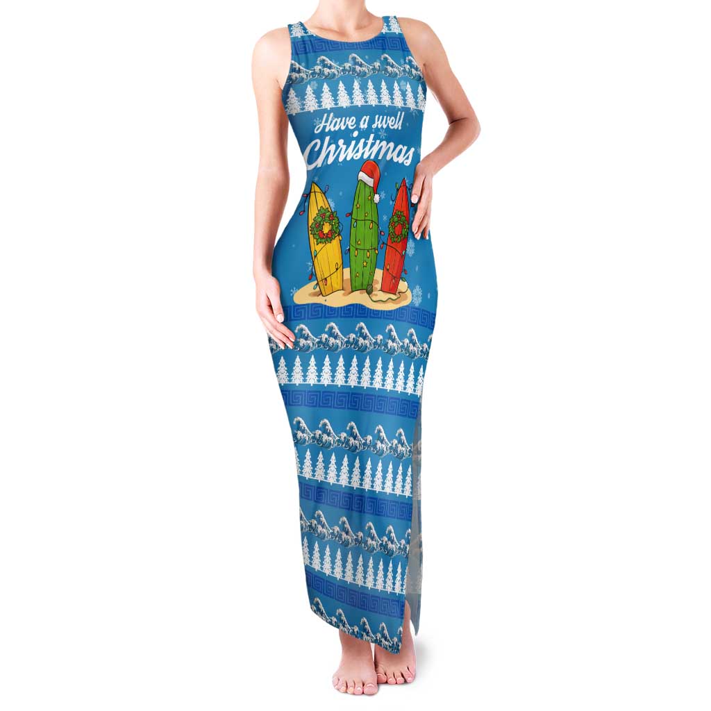 Surfer Swell Christmas Family Matching Tank Maxi Dress and Hawaiian Shirt Xmas Holiday Patterns - Wonder Print Shop