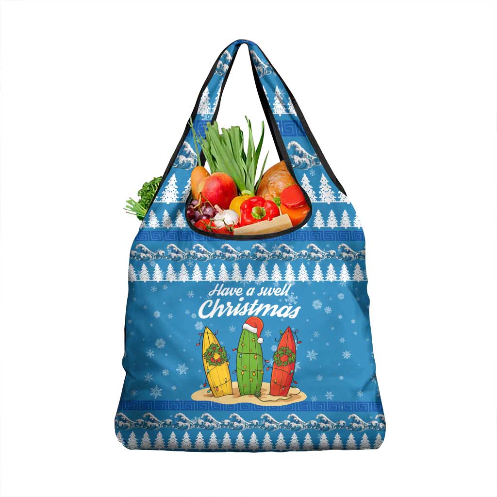 Surfer Swell Christmas Grocery Bag Xmas Holiday Patterns - Wonder Print Shop