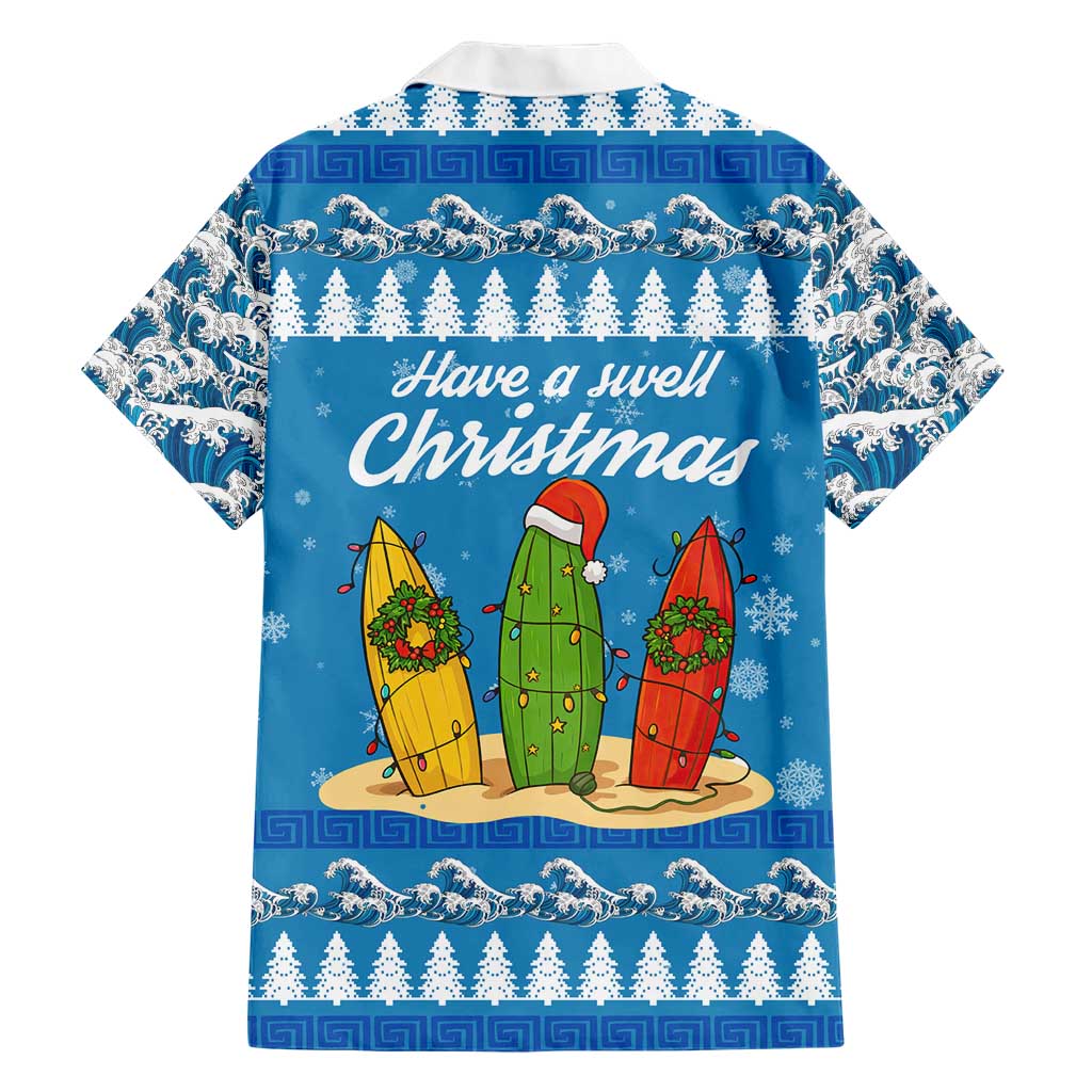 Surfer Swell Christmas Hawaiian Shirt Xmas Holiday Patterns - Wonder Print Shop
