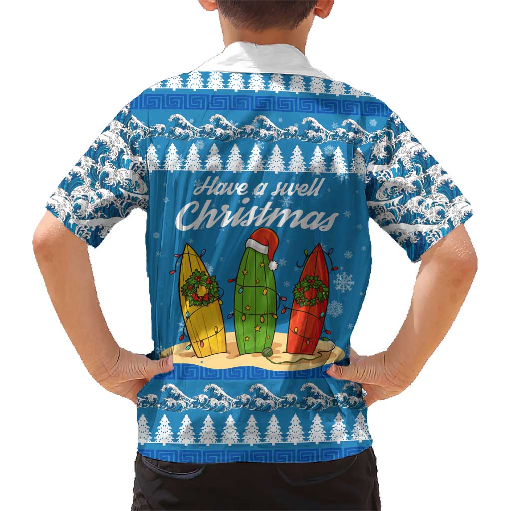 Surfer Swell Christmas Hawaiian Shirt Xmas Holiday Patterns - Wonder Print Shop