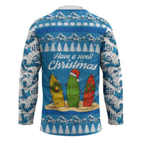Surfer Swell Christmas Hockey Jersey Xmas Holiday Patterns - Wonder Print Shop