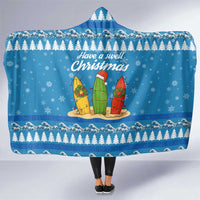 Surfer Swell Christmas Hooded Blanket Xmas Holiday Patterns - Wonder Print Shop