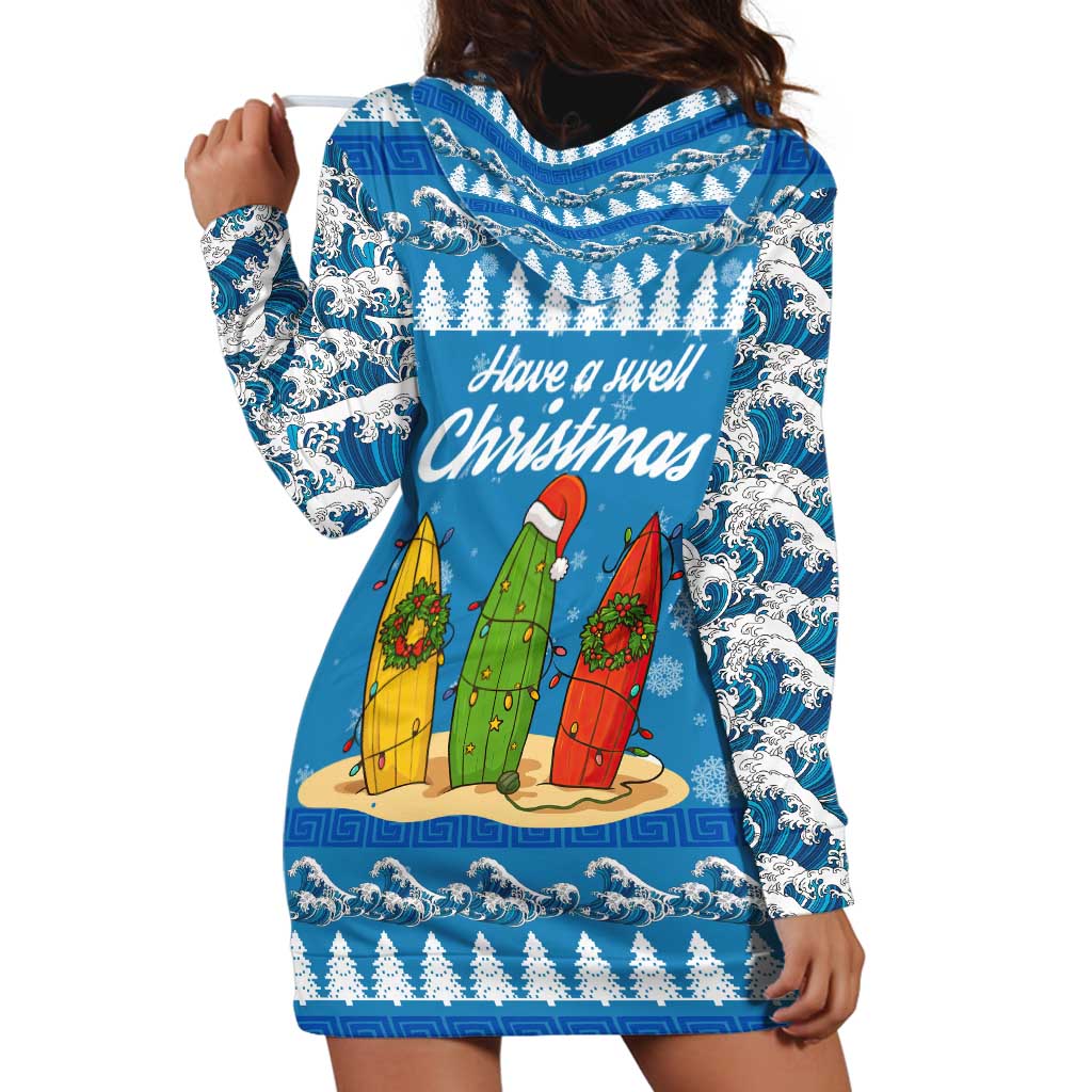 Surfer Swell Christmas Hoodie Dress Xmas Holiday Patterns - Wonder Print Shop
