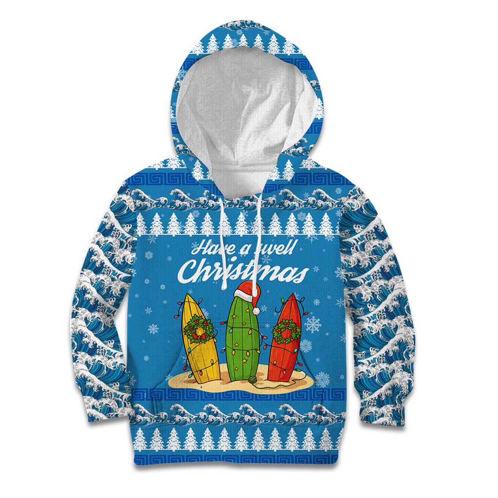 Surfer Swell Christmas Kid Hoodie Xmas Holiday Patterns - Wonder Print Shop