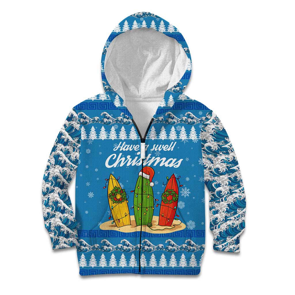 Surfer Swell Christmas Kid Hoodie Xmas Holiday Patterns - Wonder Print Shop
