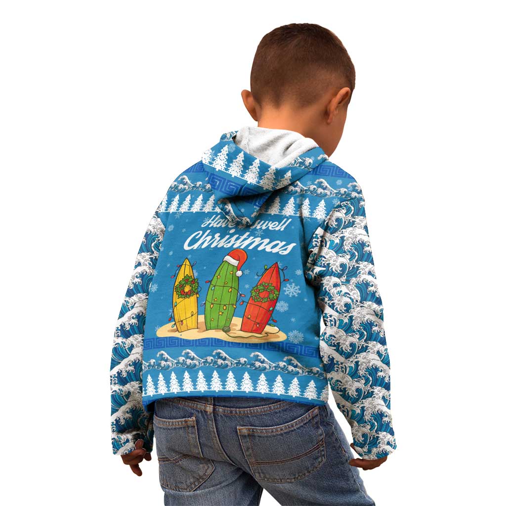 Surfer Swell Christmas Kid Hoodie Xmas Holiday Patterns - Wonder Print Shop
