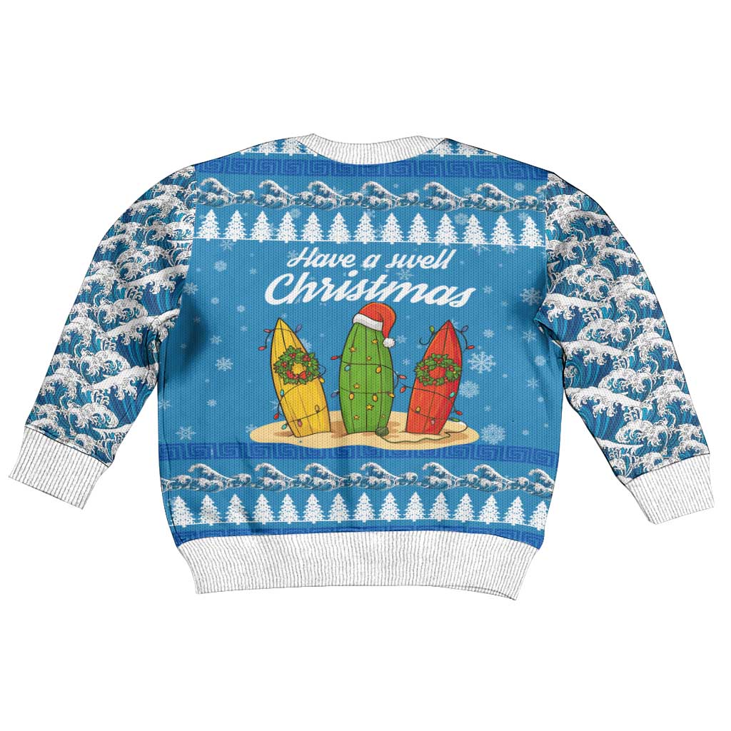 Surfer Swell Christmas Kid Ugly Christmas Sweater Xmas Holiday Patterns - Wonder Print Shop