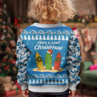 Surfer Swell Christmas Kid Ugly Christmas Sweater Xmas Holiday Patterns - Wonder Print Shop