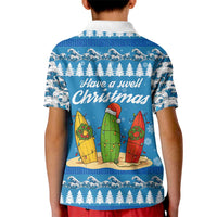 Surfer Swell Christmas Kid Polo Shirt Xmas Holiday Patterns - Wonder Print Shop