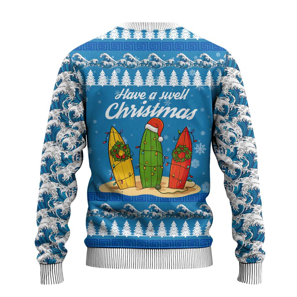 Surfer Swell Christmas Ugly Christmas Sweater Xmas Holiday Patterns - Wonder Print Shop