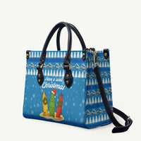 Surfer Swell Christmas Leather Bag Xmas Holiday Patterns - Wonder Print Shop