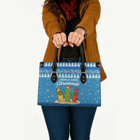 Surfer Swell Christmas Leather Bag Xmas Holiday Patterns - Wonder Print Shop