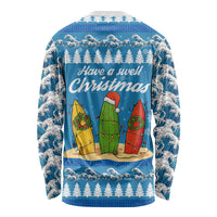 Surfer Swell Christmas Long Sleeve Shirt Xmas Holiday Patterns - Wonder Print Shop