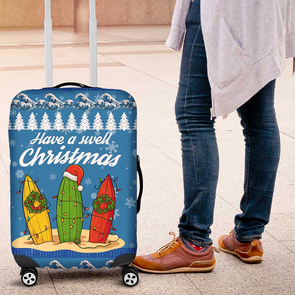 Surfer Swell Christmas Luggage Cover Xmas Holiday Patterns - Wonder Print Shop