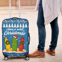Surfer Swell Christmas Luggage Cover Xmas Holiday Patterns - Wonder Print Shop