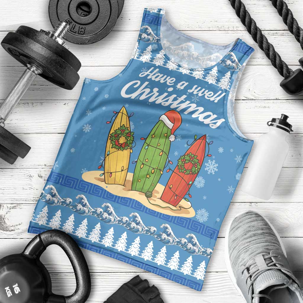 Surfer Swell Christmas Men Tank Top Xmas Holiday Patterns - Wonder Print Shop