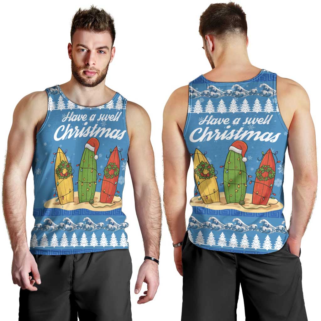 Surfer Swell Christmas Men Tank Top Xmas Holiday Patterns - Wonder Print Shop