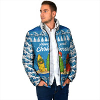 Surfer Swell Christmas Padded Jacket Xmas Holiday Patterns - Wonder Print Shop