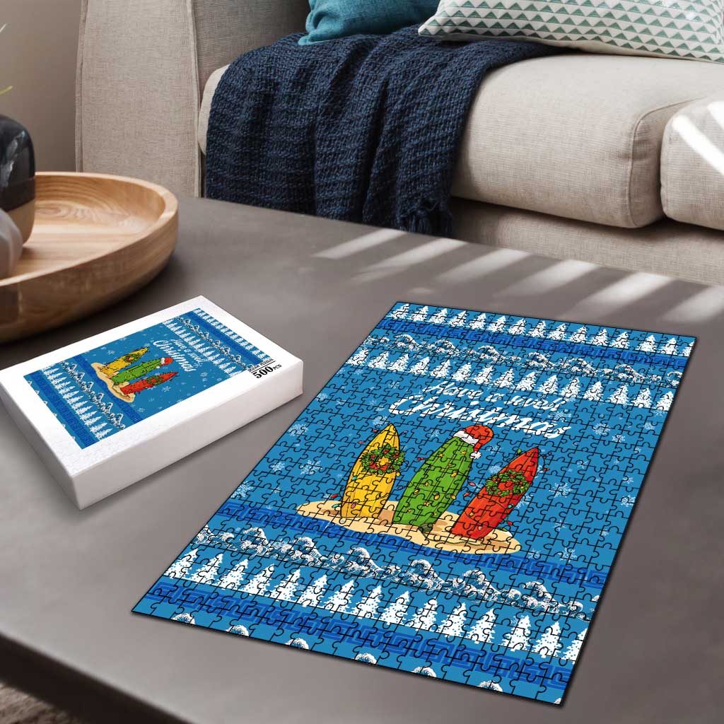 Surfer Swell Christmas Puzzle Xmas Holiday Patterns - Wonder Print Shop