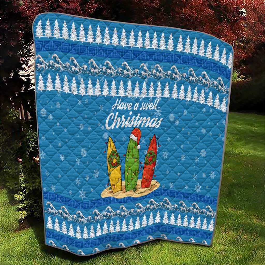 Surfer Swell Christmas Quilt Xmas Holiday Patterns - Wonder Print Shop