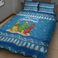 Surfer Swell Christmas Quilt Bed Set Xmas Holiday Patterns - undefined