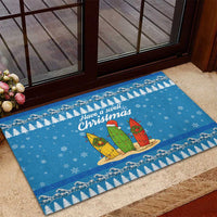 Surfer Swell Christmas Rubber Doormat Xmas Holiday Patterns - Wonder Print Shop
