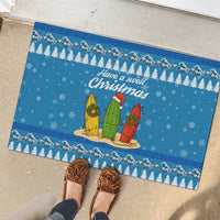Surfer Swell Christmas Rubber Doormat Xmas Holiday Patterns - Wonder Print Shop