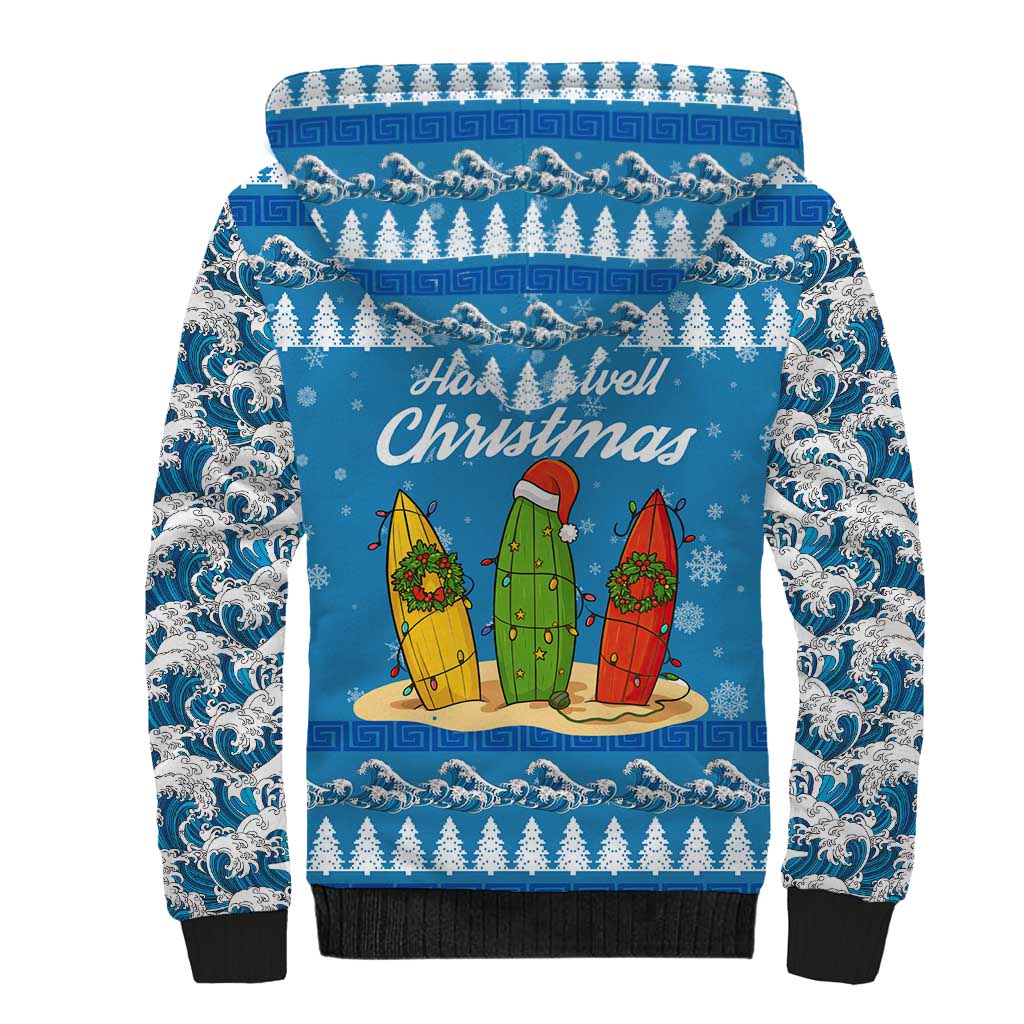 Surfer Swell Christmas Sherpa Hoodie Xmas Holiday Patterns - Wonder Print Shop