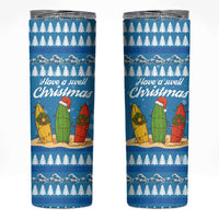 Surfer Swell Christmas Skinny Tumbler Xmas Holiday Patterns - Wonder Print Shop