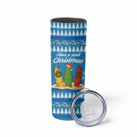 Surfer Swell Christmas Skinny Tumbler Xmas Holiday Patterns - Wonder Print Shop