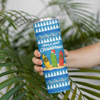 Surfer Swell Christmas Skinny Tumbler Xmas Holiday Patterns - Wonder Print Shop