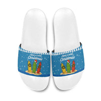 Surfer Swell Christmas Slide Sandals Xmas Holiday Patterns - Wonder Print Shop