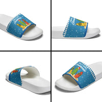 Surfer Swell Christmas Slide Sandals Xmas Holiday Patterns - Wonder Print Shop