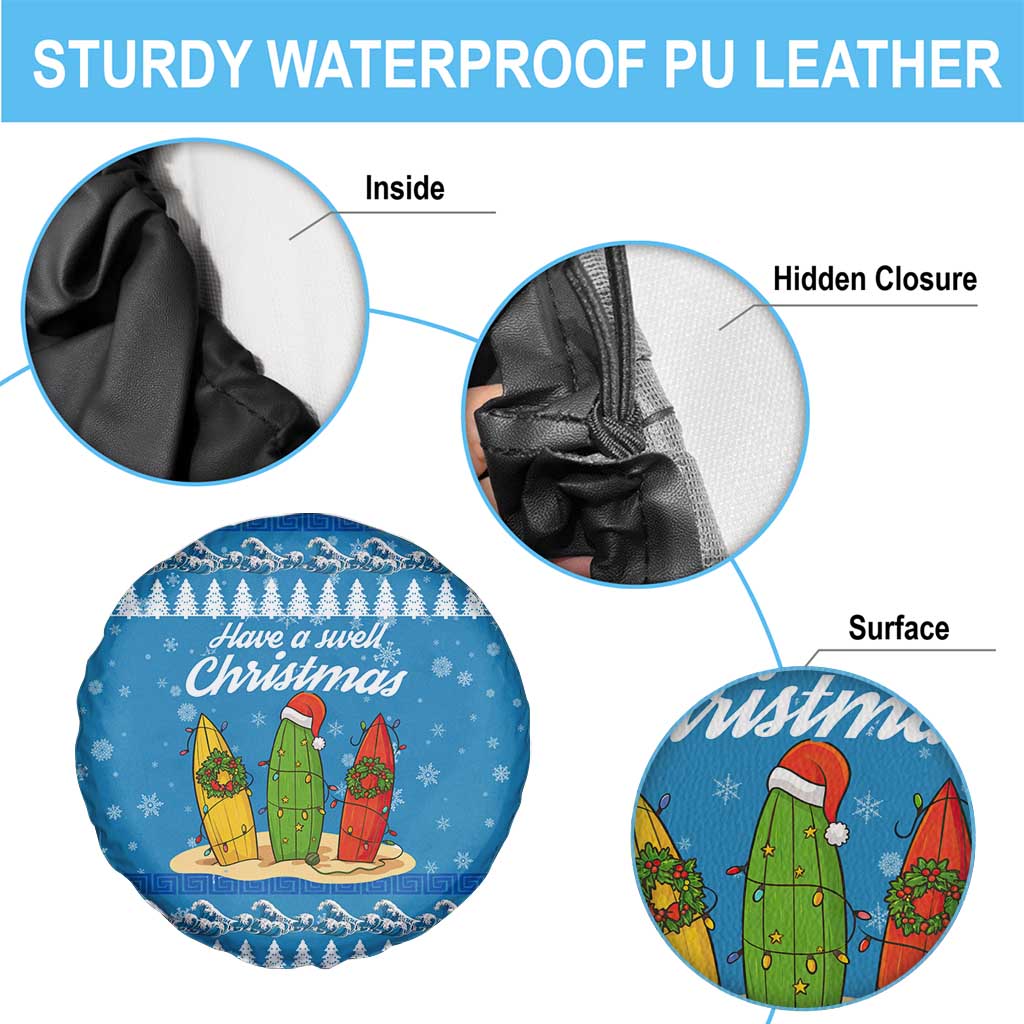 Surfer Swell Christmas Spare Tire Cover Xmas Holiday Patterns - Wonder Print Shop