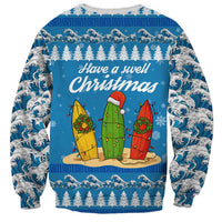 Surfer Swell Christmas Sweatshirt Xmas Holiday Patterns - Wonder Print Shop