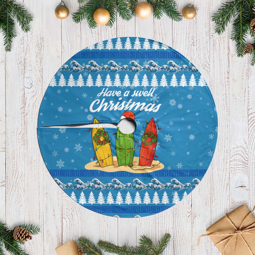 Surfer Swell Christmas Tree Skirt Xmas Holiday Patterns - Wonder Print Shop