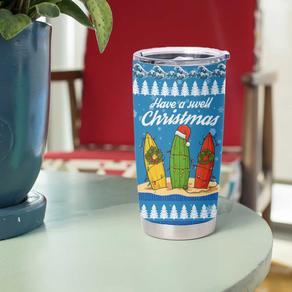 Surfer Swell Christmas Tumbler Cup Xmas Holiday Patterns - Wonder Print Shop