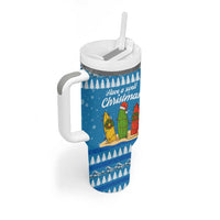 Surfer Swell Christmas Tumbler With Handle Xmas Holiday Patterns - Wonder Print Shop