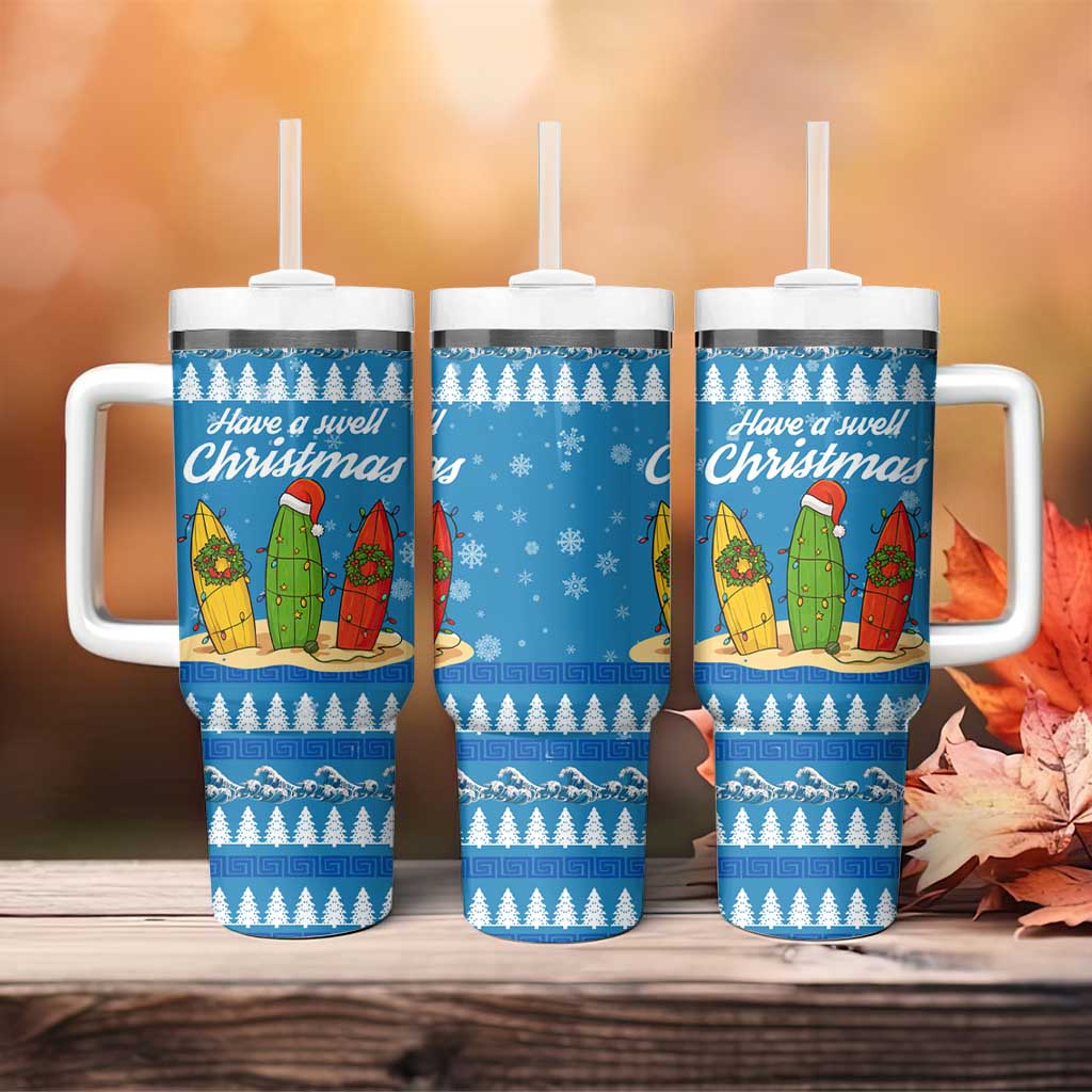 Surfer Swell Christmas Tumbler With Handle Xmas Holiday Patterns - Wonder Print Shop