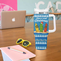 Surfer Swell Christmas Tumbler With Handle Xmas Holiday Patterns - Wonder Print Shop