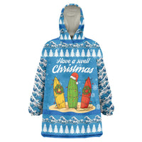 Surfer Swell Christmas Wearable Blanket Hoodie Xmas Holiday Patterns - Wonder Print Shop