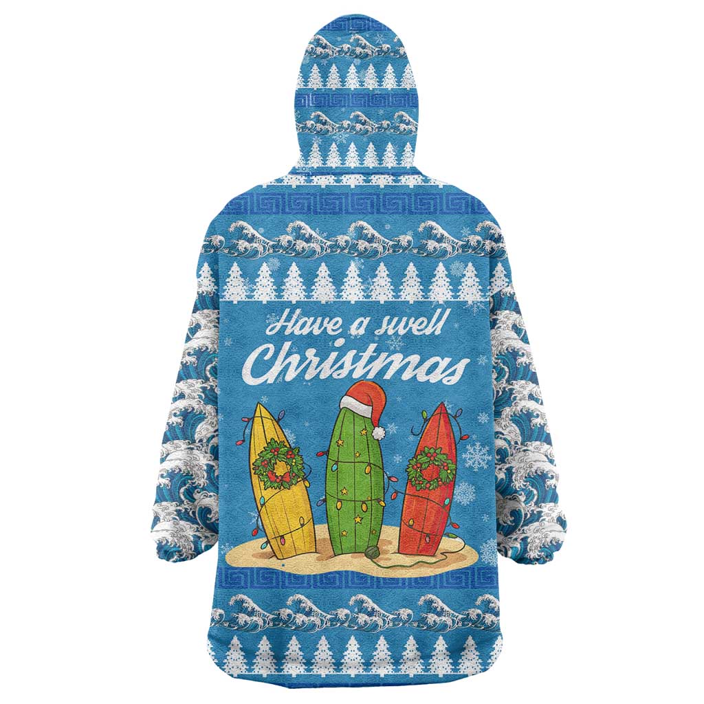 Surfer Swell Christmas Wearable Blanket Hoodie Xmas Holiday Patterns - Wonder Print Shop