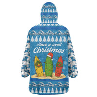 Surfer Swell Christmas Wearable Blanket Hoodie Xmas Holiday Patterns - Wonder Print Shop