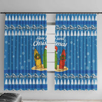 Surfer Swell Christmas Window Curtain Xmas Holiday Patterns - Wonder Print Shop