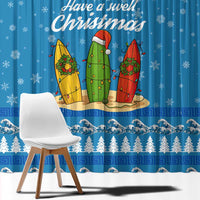 Surfer Swell Christmas Window Curtain Xmas Holiday Patterns - Wonder Print Shop