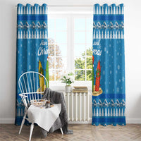 Surfer Swell Christmas Window Curtain Xmas Holiday Patterns - Wonder Print Shop