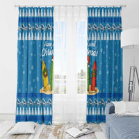 Surfer Swell Christmas Window Curtain Xmas Holiday Patterns - Wonder Print Shop